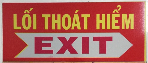BẢNG HƯỚNG DẪN LỐI THOÁT HIỂM EXIT