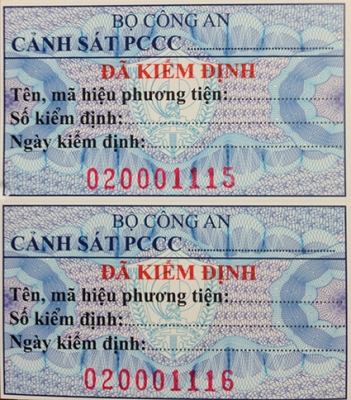 DANH MỤC PHƯƠNG TIỆN PCCC YÊU CẦU PHẢI KIỂM ĐỊNH