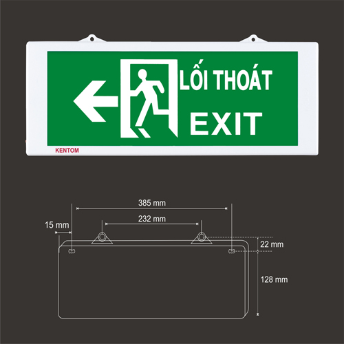 ĐÈN EXIT KENTUM KT110 CÓ MŨI TÊN