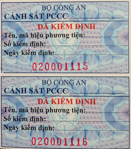 DANH MỤC PHƯƠNG TIỆN PCCC YÊU CẦU PHẢI KIỂM ĐỊNH